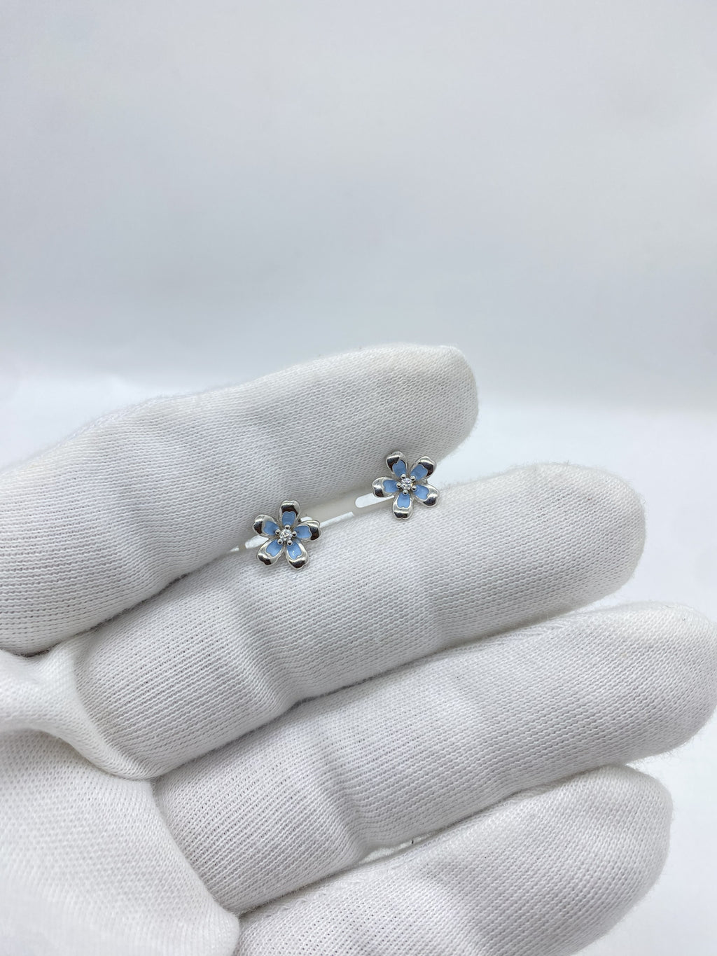 Blue petals Earrings