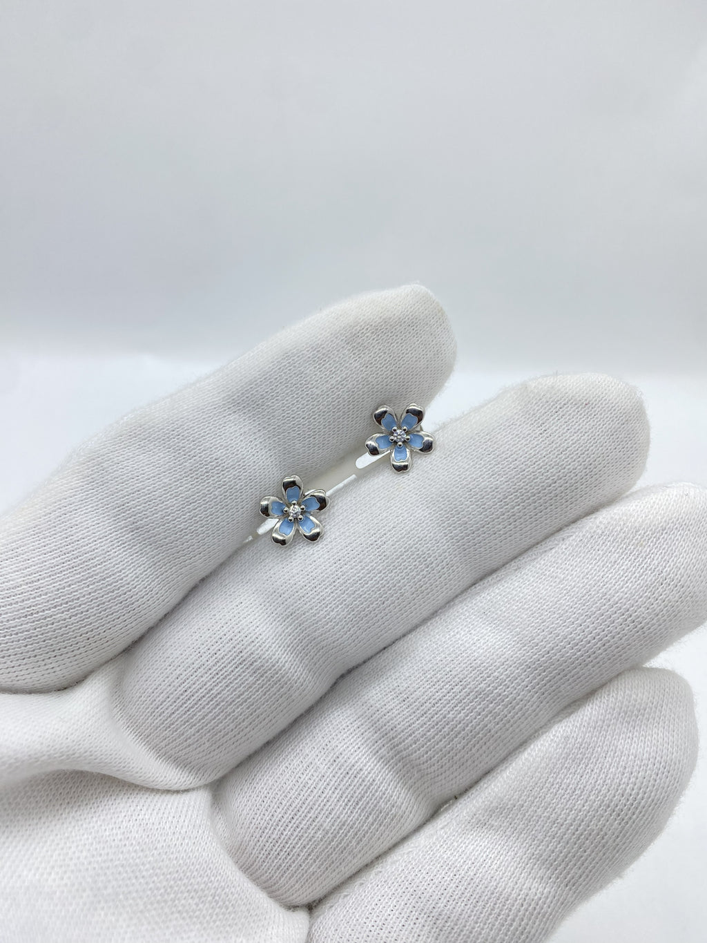 Blue petals Earrings