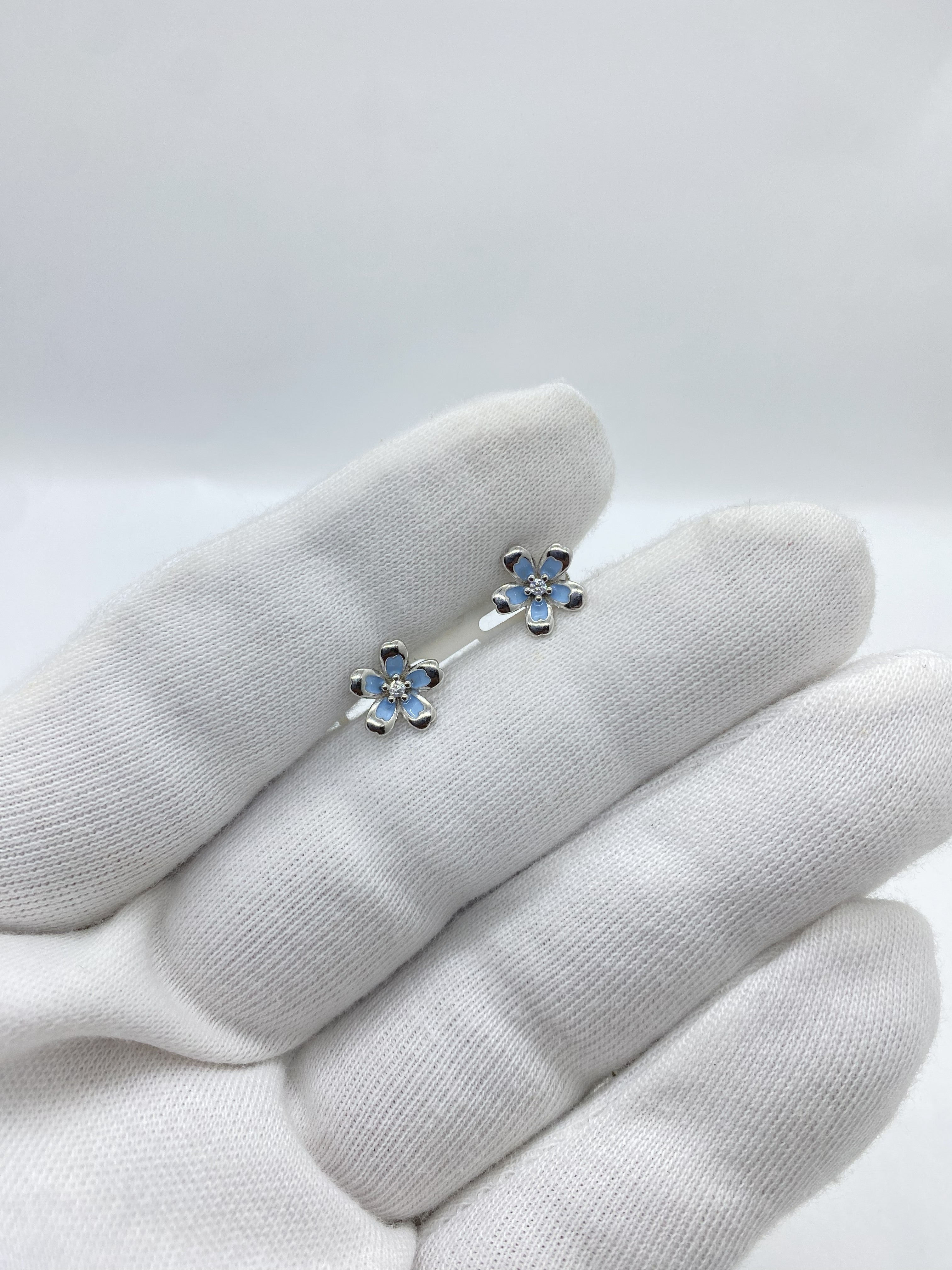 Blue petals Earrings