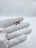 silver flower type butterfly earring