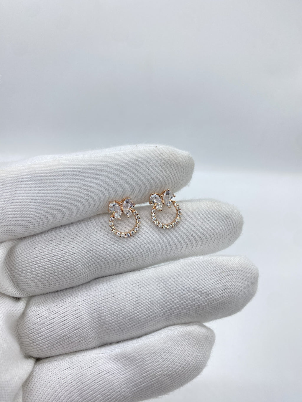 Elegant rose sliver earrings