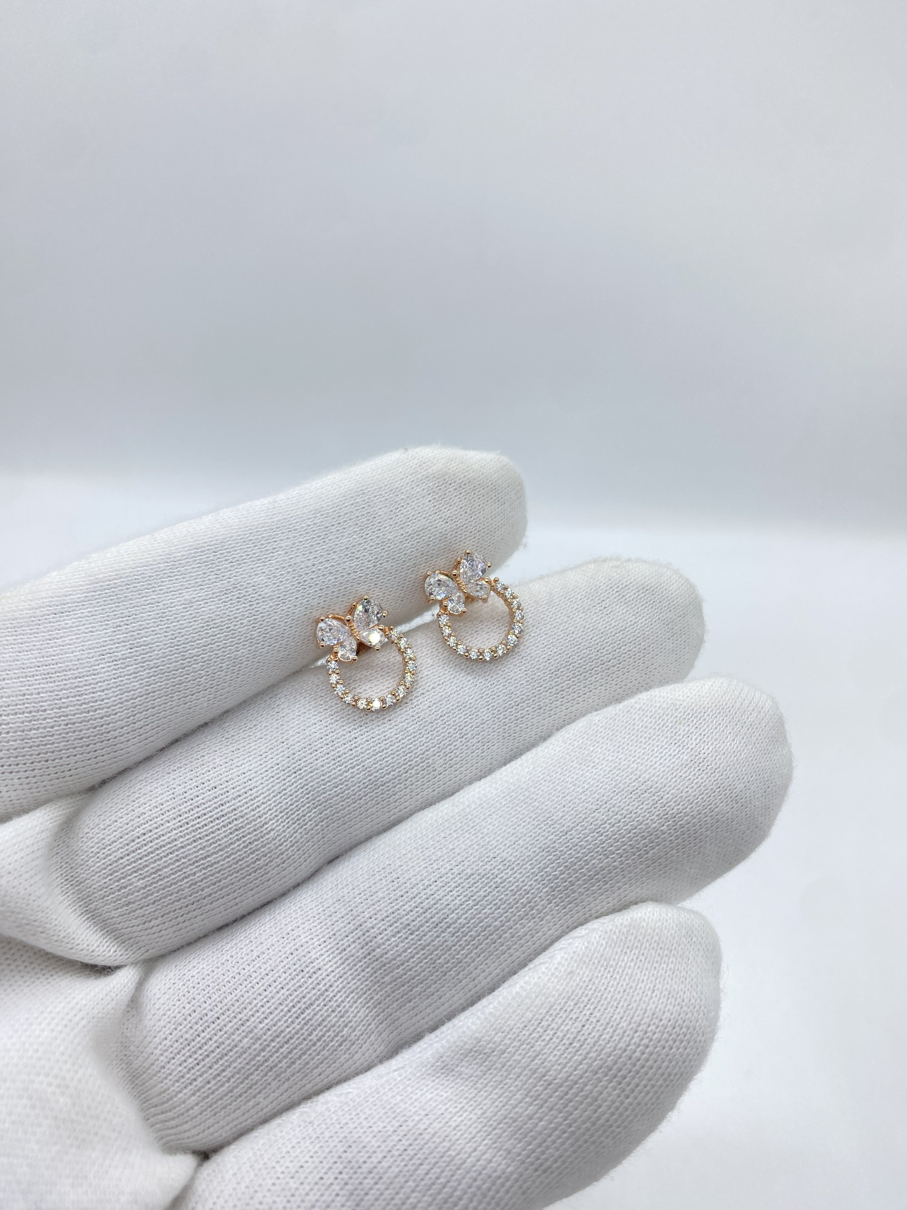 Elegant rose sliver earrings