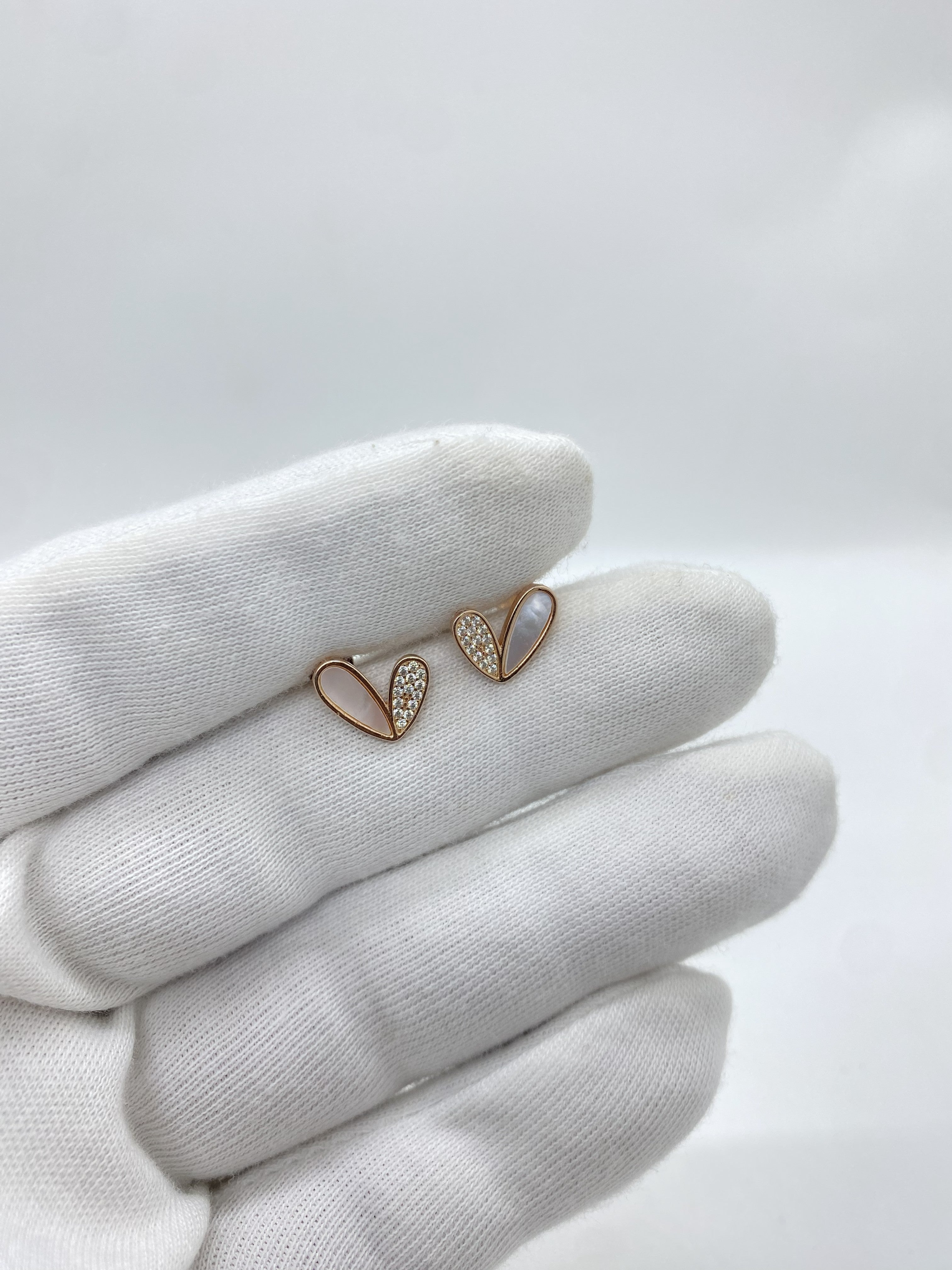 Rose silver beautiful earrings
