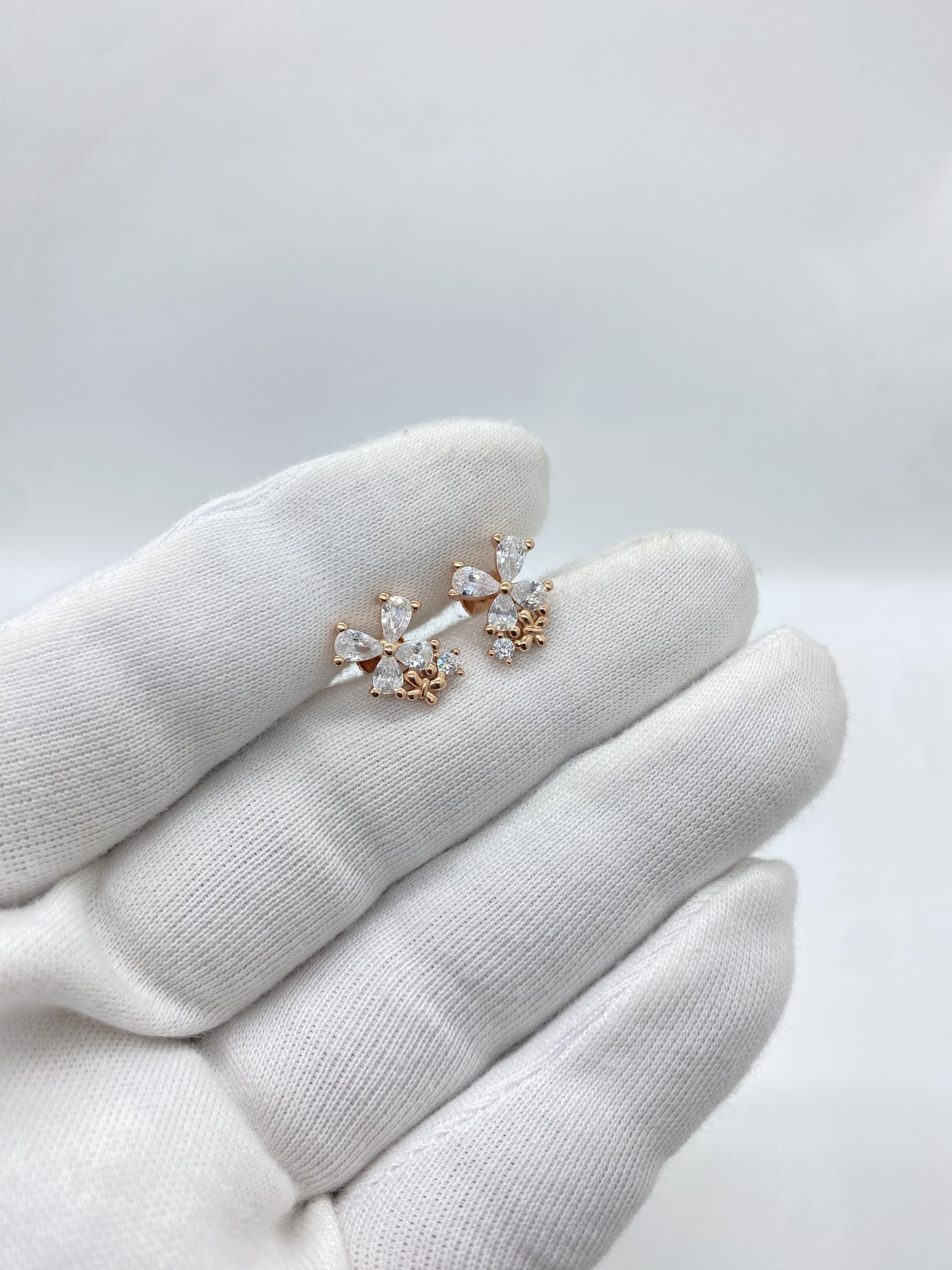sparkling petal studs