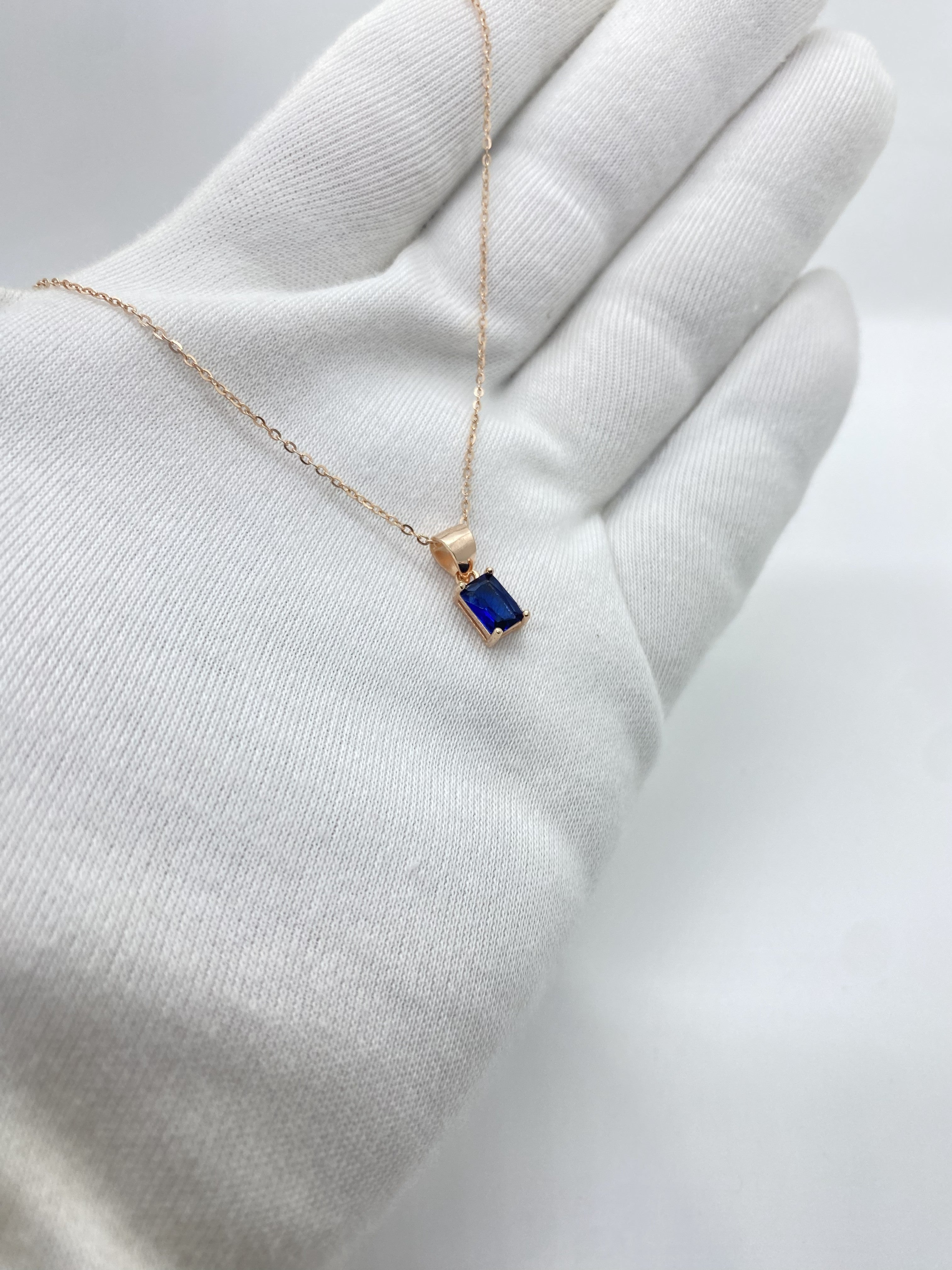 Sufi Blue In Rose Silver
