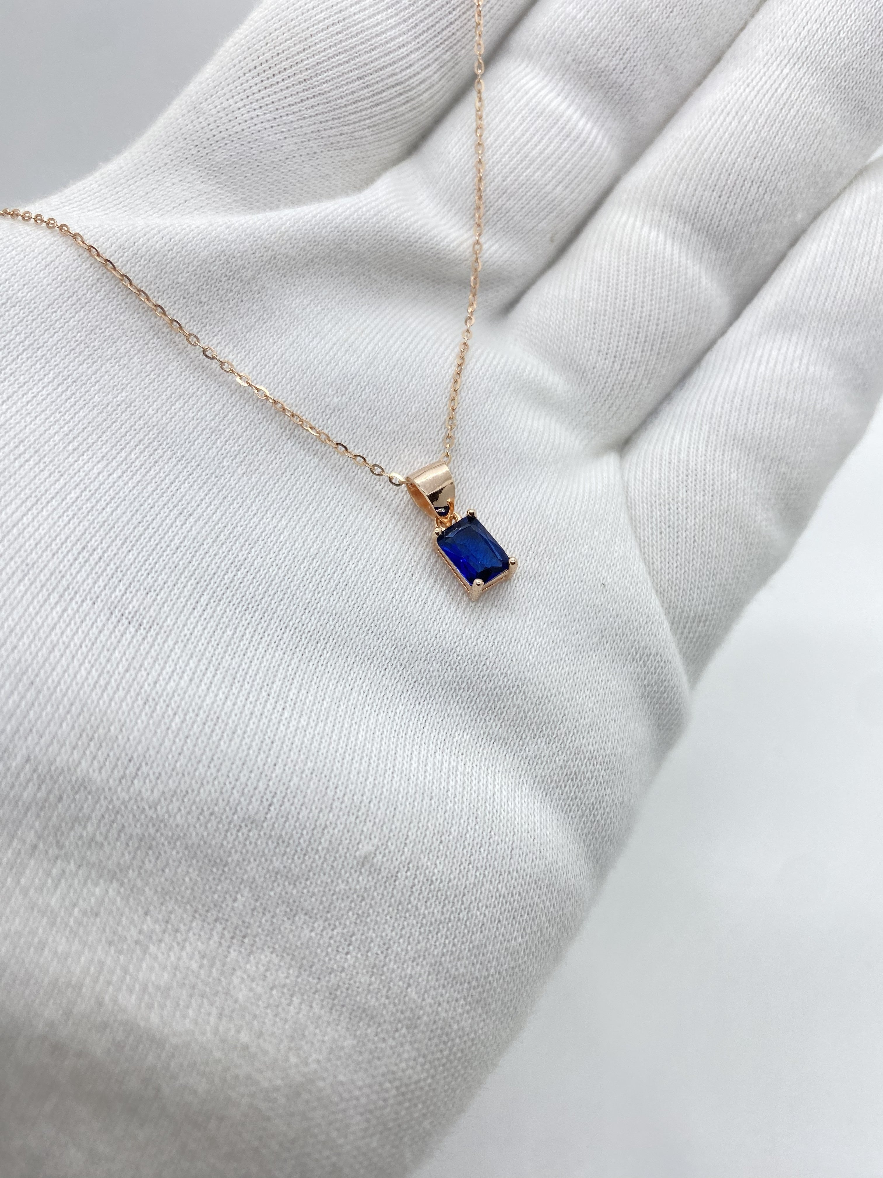Sufi Blue In Rose Silver