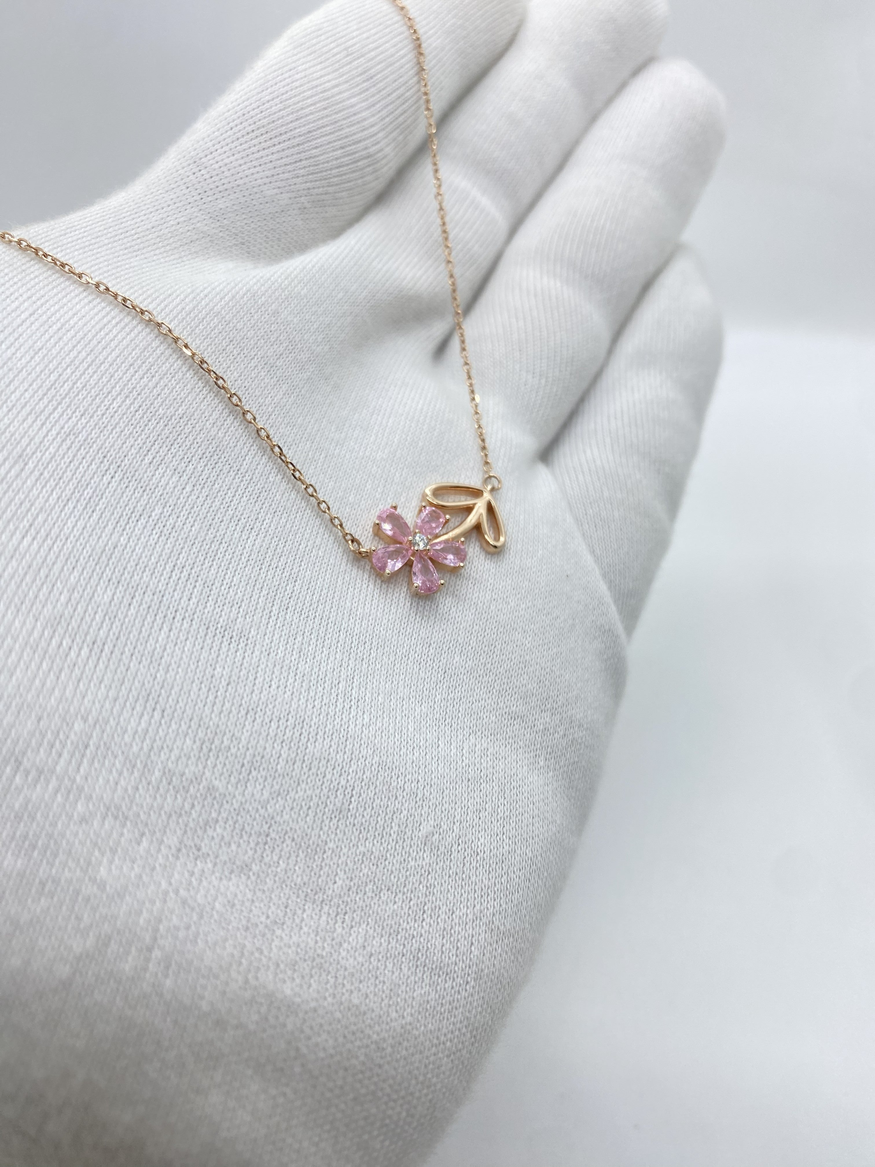 Pink Floral In Rose Silver