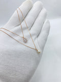 Double Layered  pearl And Stone Hanging