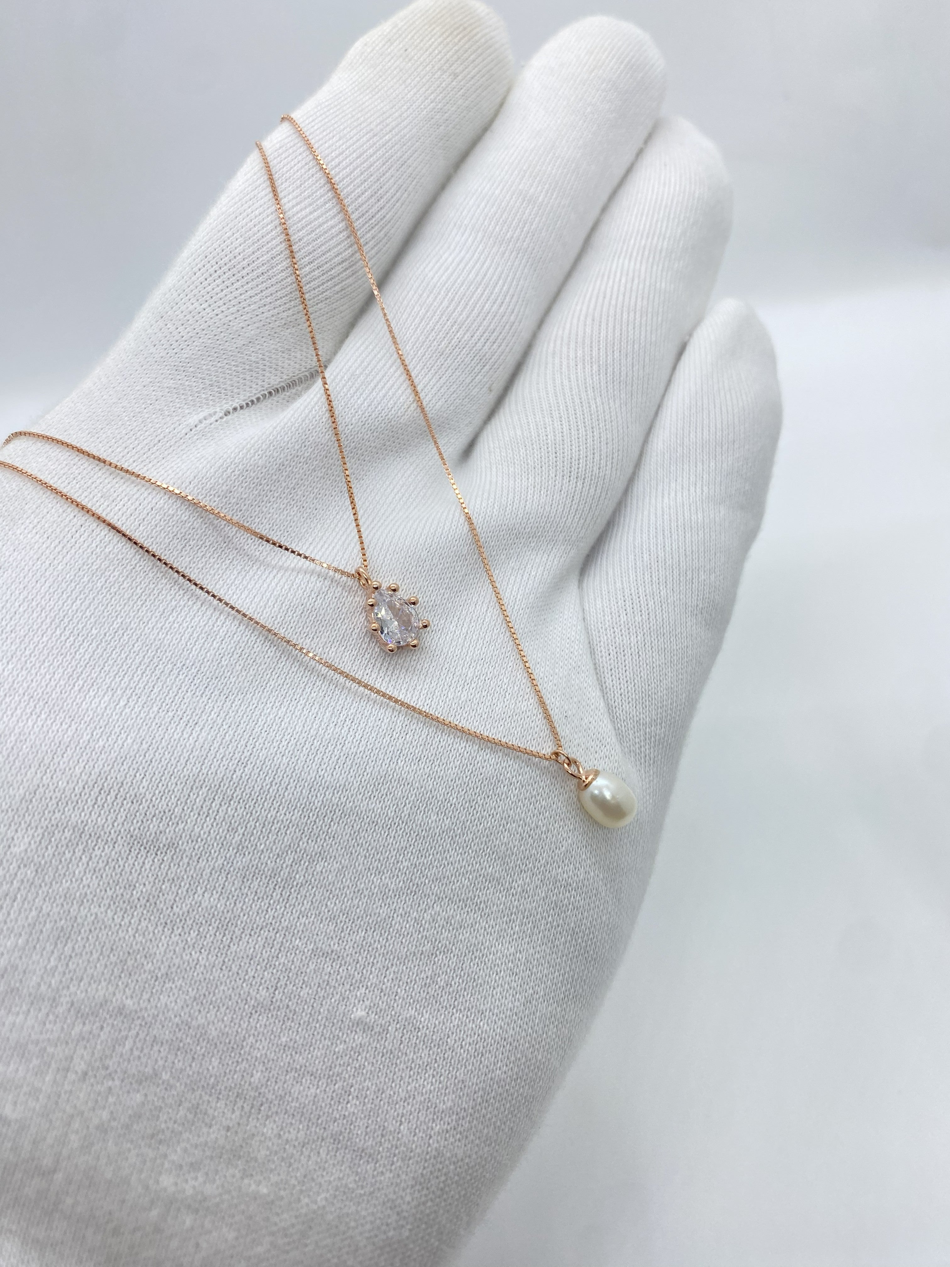 Double Layered  pearl And Stone Hanging