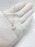 Stone Swan In Rose Silver