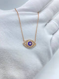 Evil Eye In Rose Silver