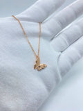 Signature Butterfly In Rose Silver