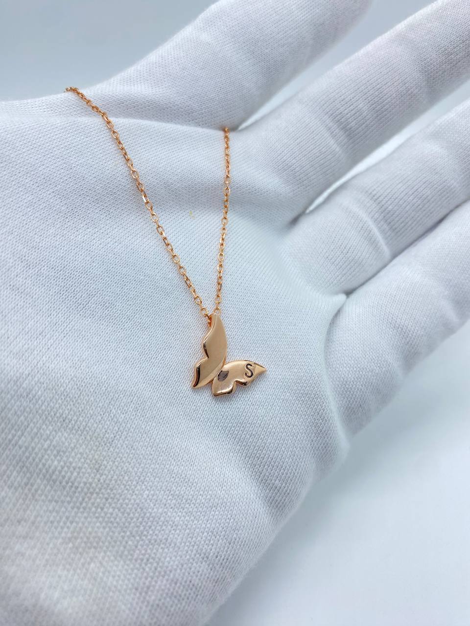 Signature Butterfly In Rose Silver