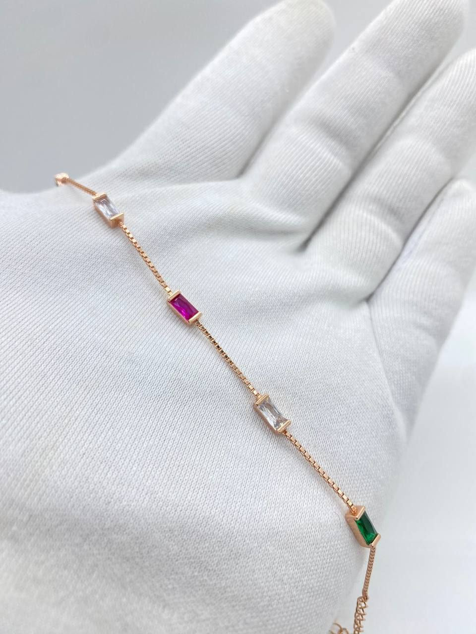 Multicolor stone rose silver 92.5
